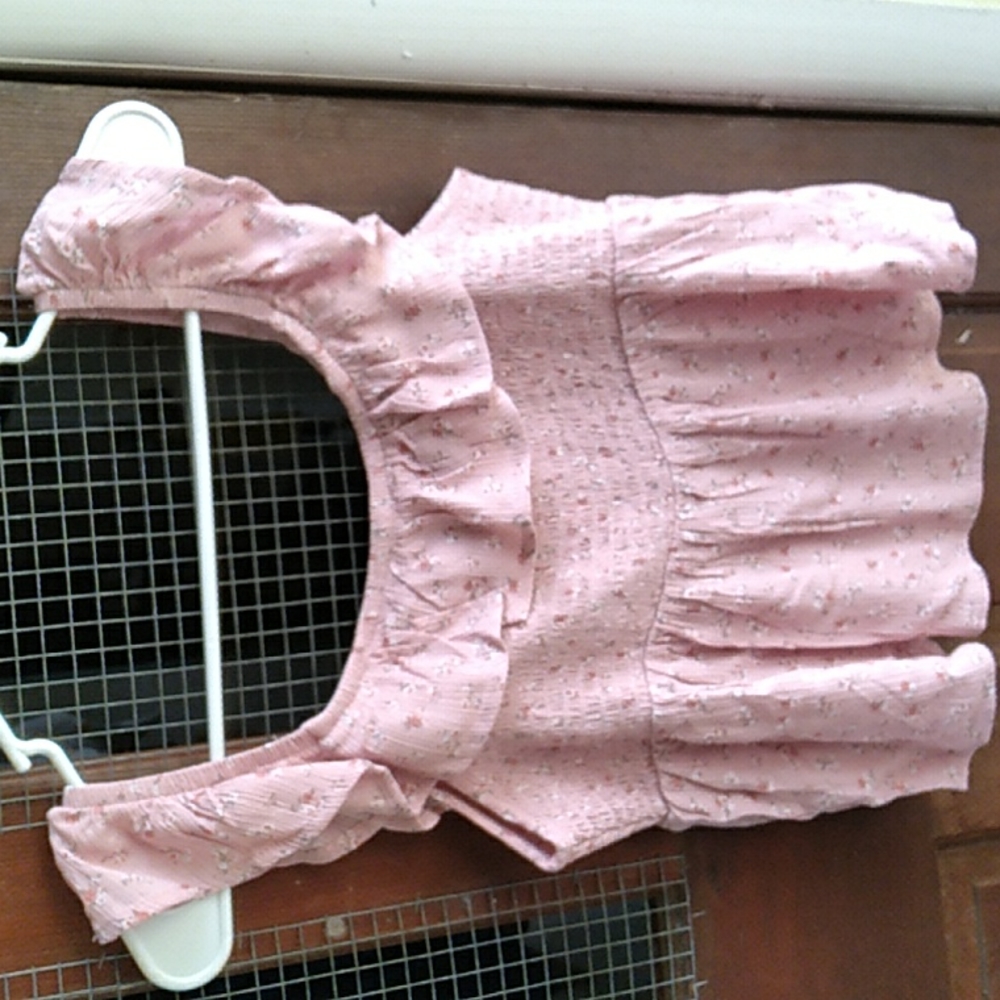 Nwt Pink &White Floral Top (L) - Picture 6 of 9